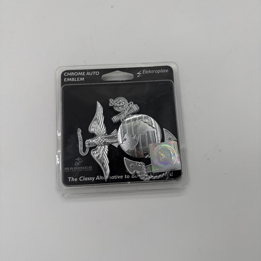 Elektroplate Chrome Auto Emblem Marines The Few The Proud New